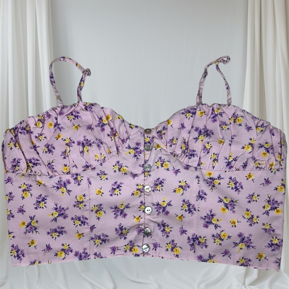 Zara lilac and Yellow Floral Camisole great for summer